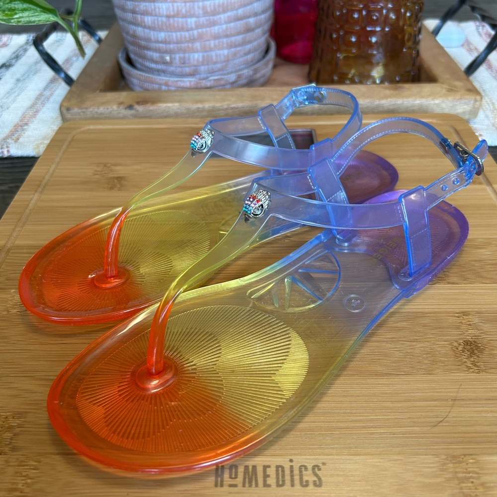 Kurt Geiger NWOT Maddison Ombré Rainbow Jelly Sandals!